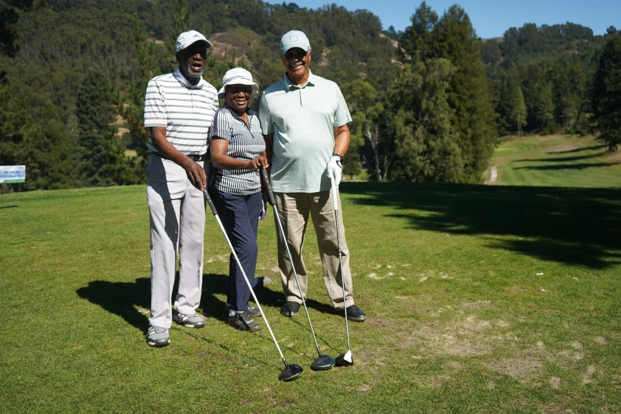 group of players on a golf course
