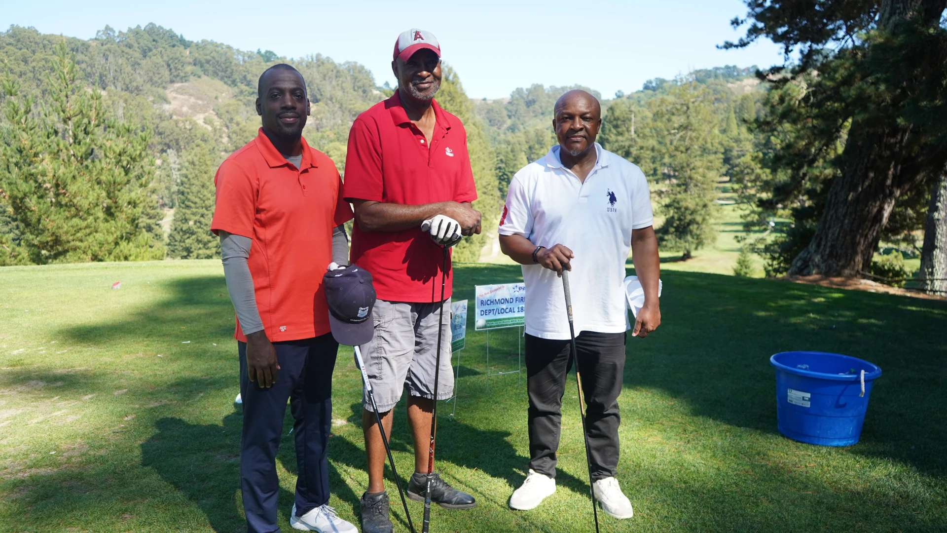 group of men golfing